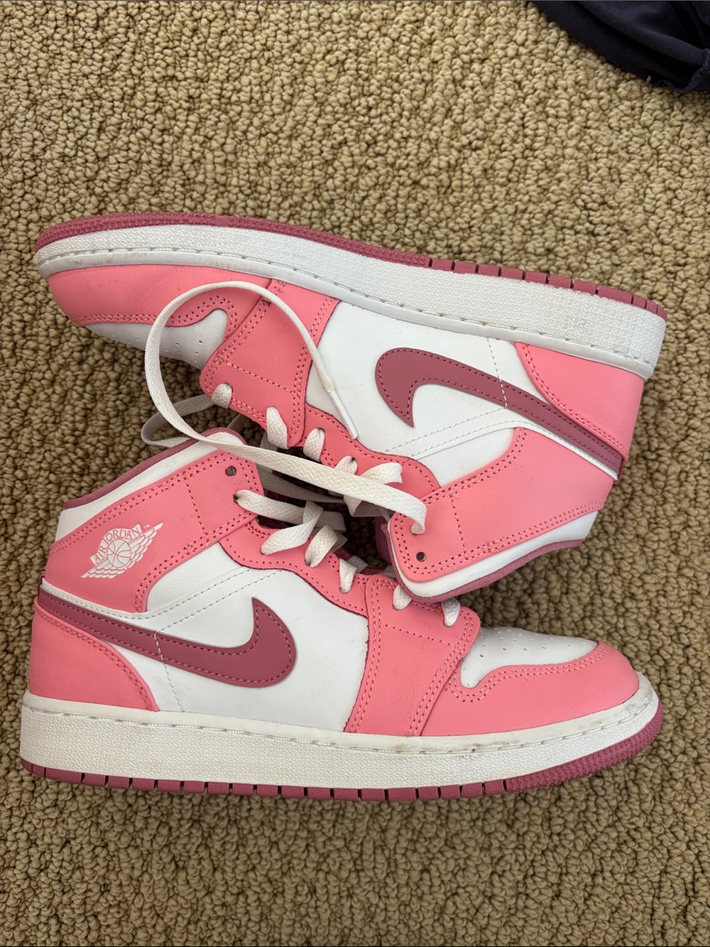 Nike Kids Pink, White and Rose High-Top Sneakers